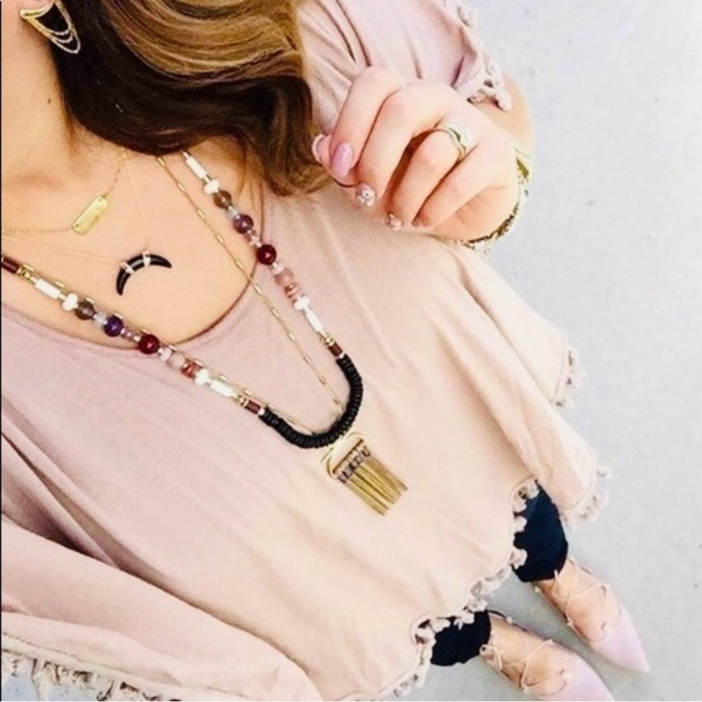 Stella & Dot Versatile 3-in-1 Genevieve Tassel Necklace